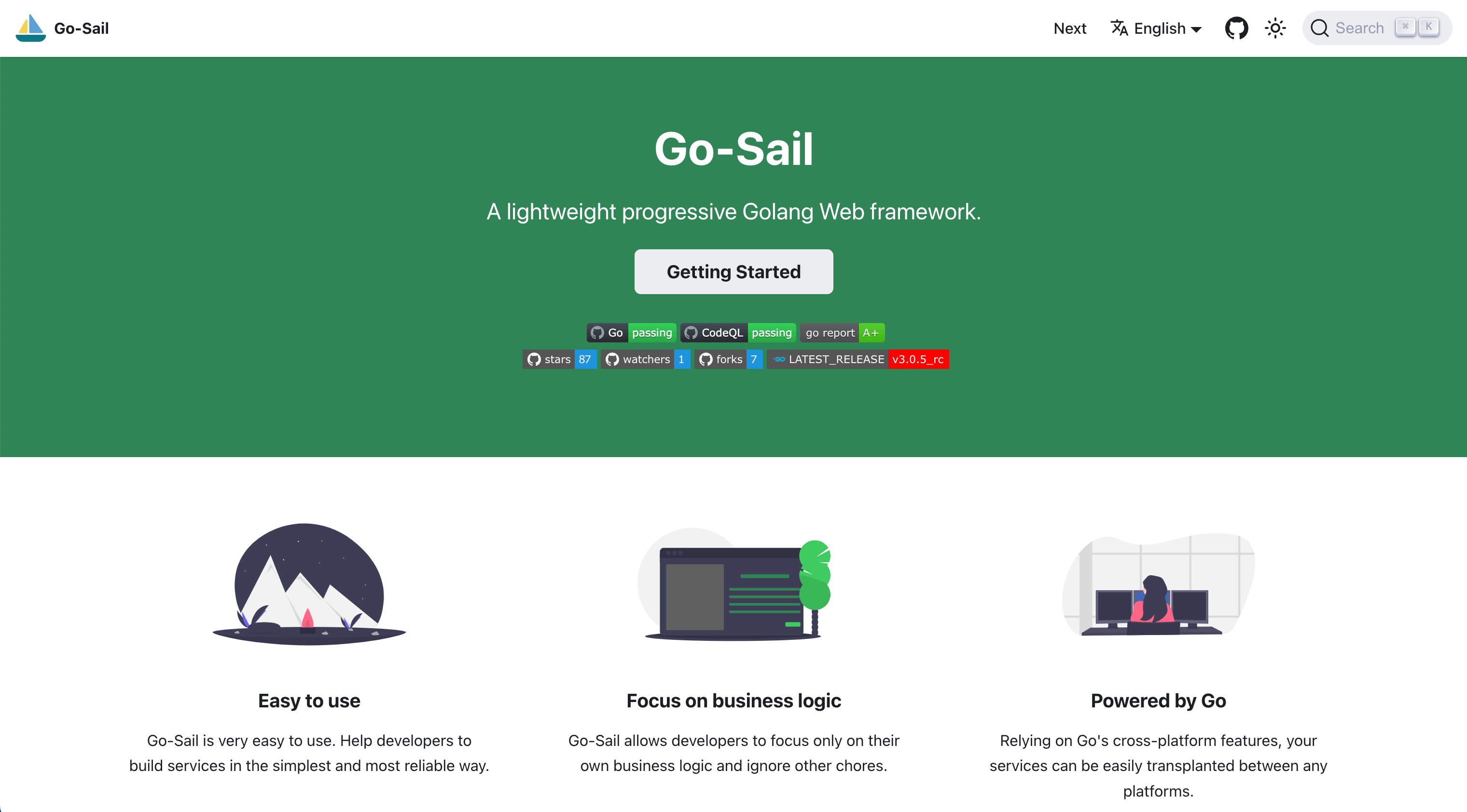 Getting started go sail
